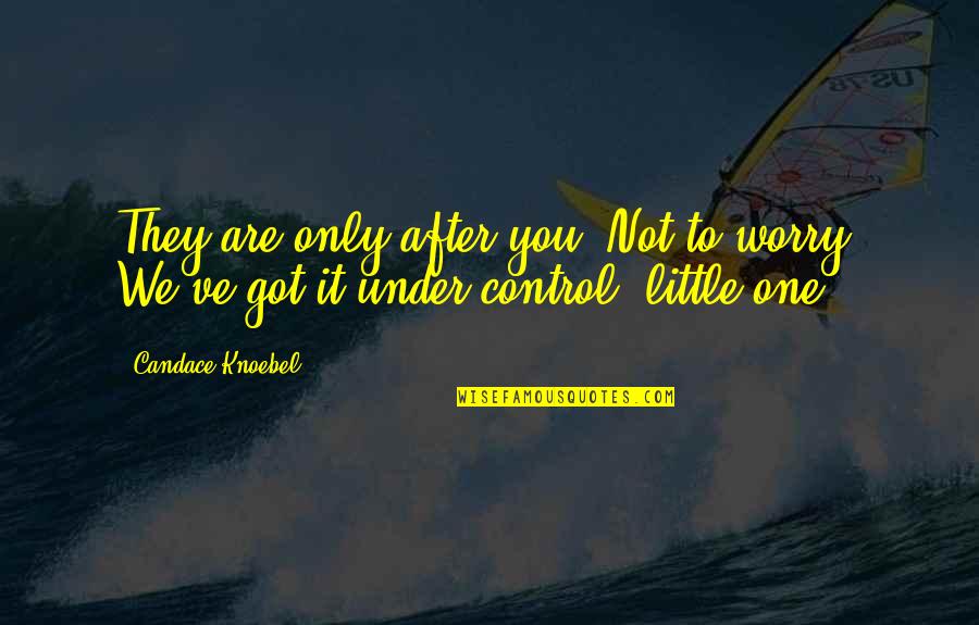 Cimara Pietro Quotes By Candace Knoebel: They are only after you. Not to worry.