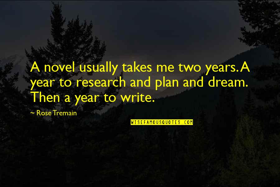 Cimes Telefono Quotes By Rose Tremain: A novel usually takes me two years. A
