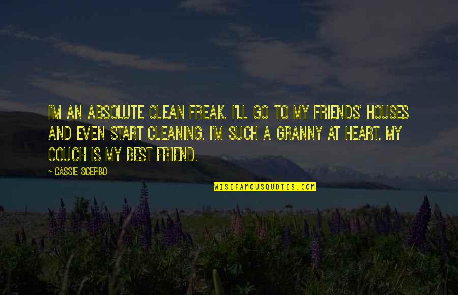 Cimitarra Definicion Quotes By Cassie Scerbo: I'm an absolute clean freak. I'll go to