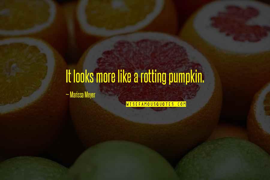 Cinder Marissa Meyer Quotes By Marissa Meyer: It looks more like a rotting pumpkin.