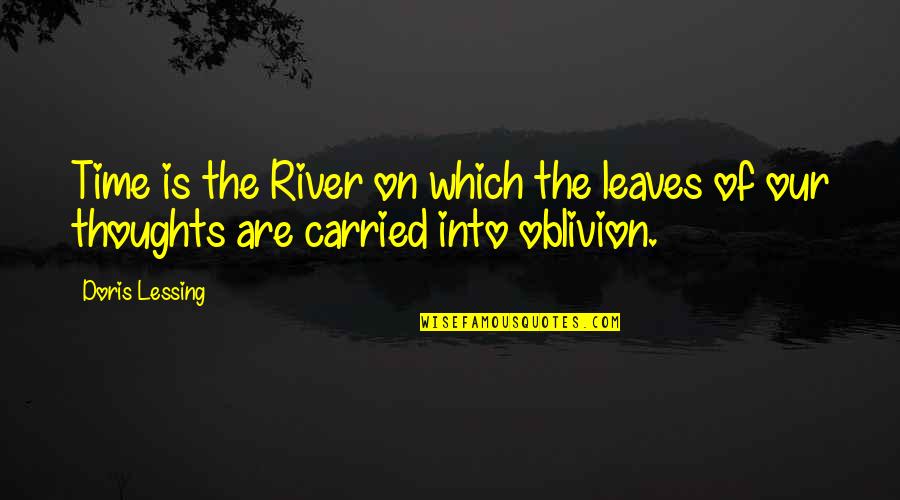 Cinderella Instagram Quotes By Doris Lessing: Time is the River on which the leaves