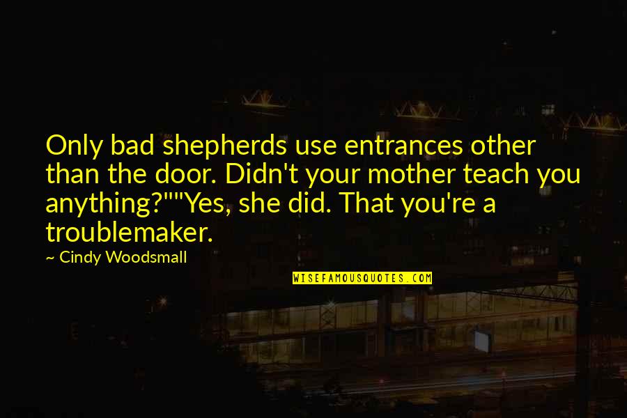 Cindy Quotes By Cindy Woodsmall: Only bad shepherds use entrances other than the