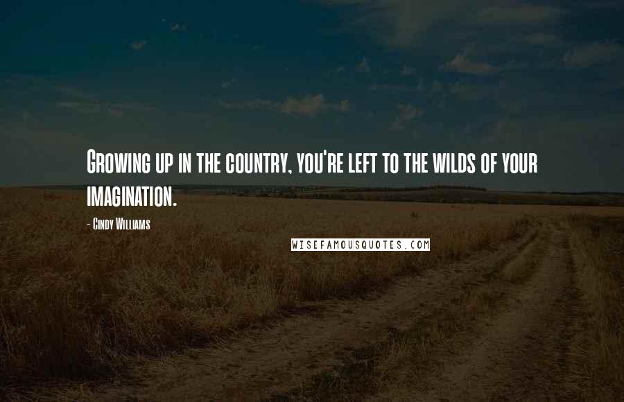 Cindy Williams quotes: Growing up in the country, you're left to the wilds of your imagination.