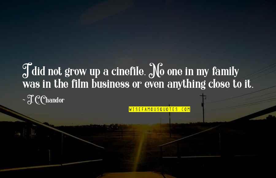Cinefile Quotes By J. C. Chandor: I did not grow up a cinefile. No