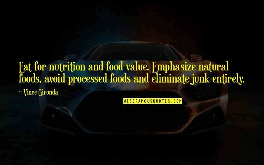 Cinikus Jelent Se Quotes By Vince Gironda: Eat for nutrition and food value. Emphasize natural Cinikus Jelent Se Quotes By Vince Gironda: Eat for nutrition and food value. Emphasize natural