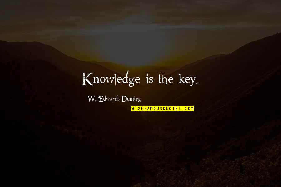 Cinzas Novela Quotes By W. Edwards Deming: Knowledge is the key.