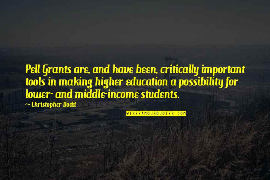 Cion Fegan Quotes By Christopher Dodd: Pell Grants are, and have been, critically important