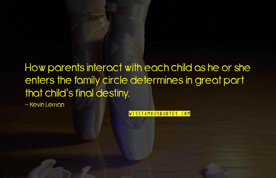 Circle Of Family Quotes By Kevin Leman: How parents interact with each child as he