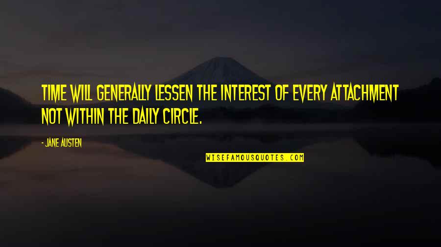Circle Quotes By Jane Austen: Time will generally lessen the interest of every