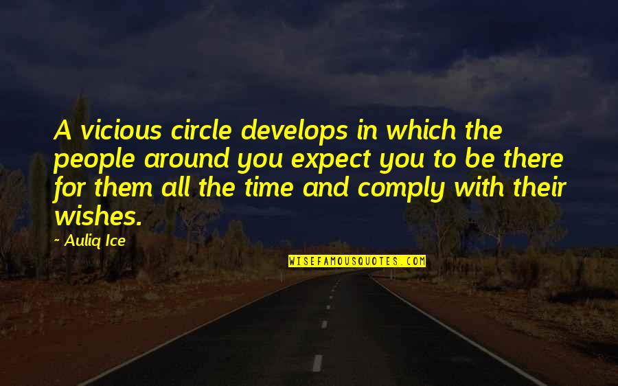 Circle Time Quotes By Auliq Ice: A vicious circle develops in which the people