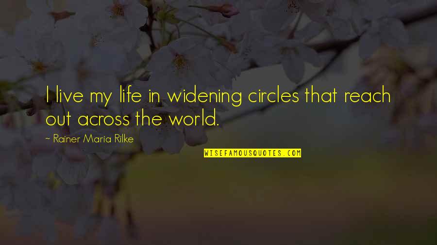 Circles And Life Quotes By Rainer Maria Rilke: I live my life in widening circles that