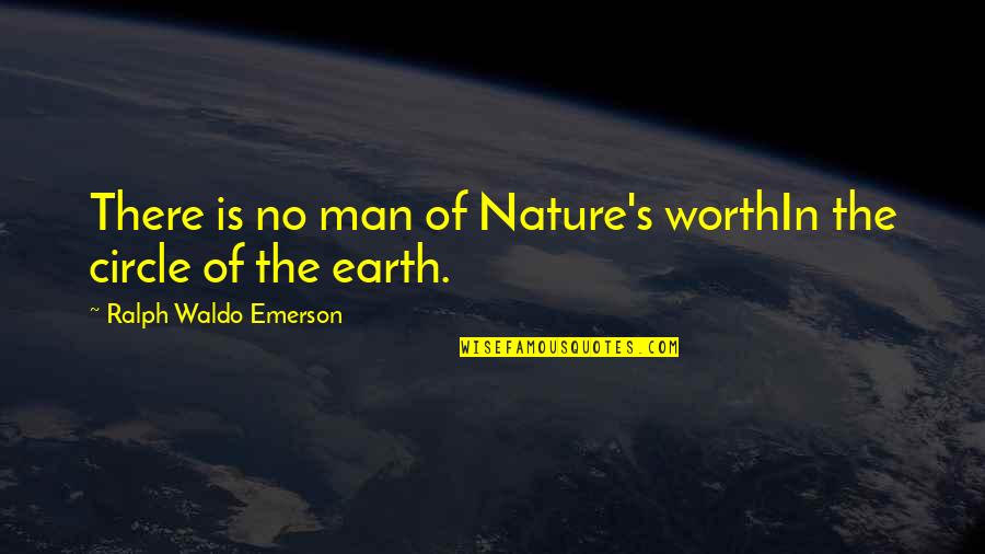 Circles In Nature Quotes By Ralph Waldo Emerson: There is no man of Nature's worthIn the