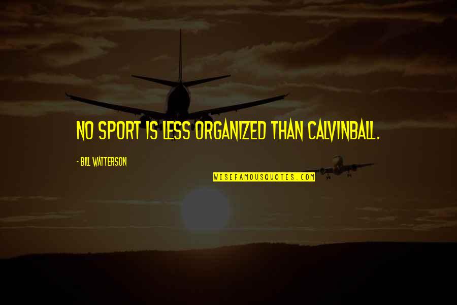 Circonio En Quotes By Bill Watterson: No sport is less organized than Calvinball.