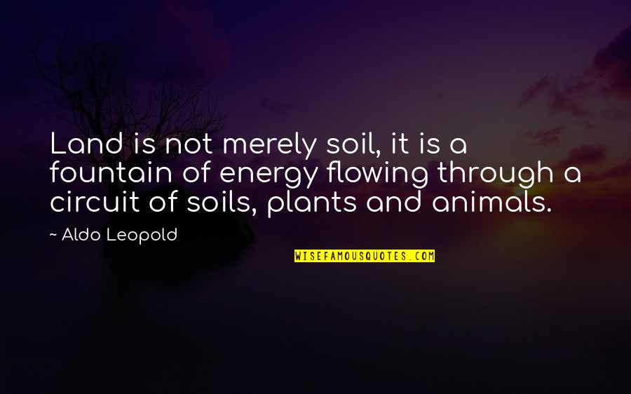 Circuit Quotes By Aldo Leopold: Land is not merely soil, it is a