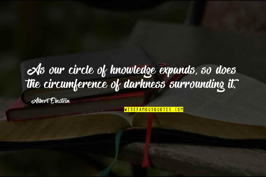 Circumference Of Circle Quotes By Albert Einstein: As our circle of knowledge expands, so does