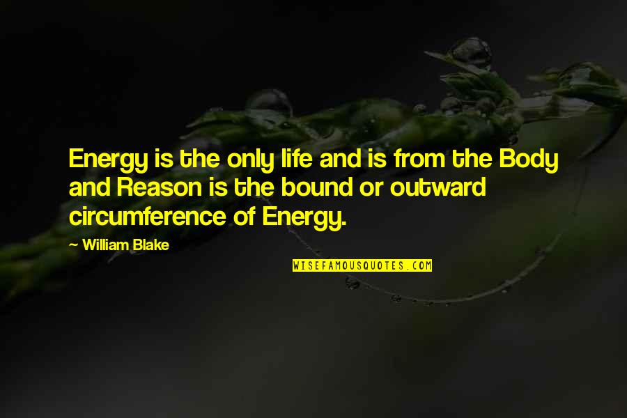 Circumference Quotes By William Blake: Energy is the only life and is from