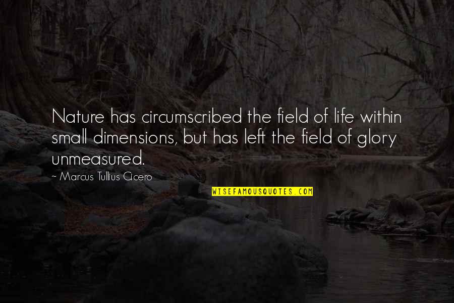 Circumscribed Quotes By Marcus Tullius Cicero: Nature has circumscribed the field of life within