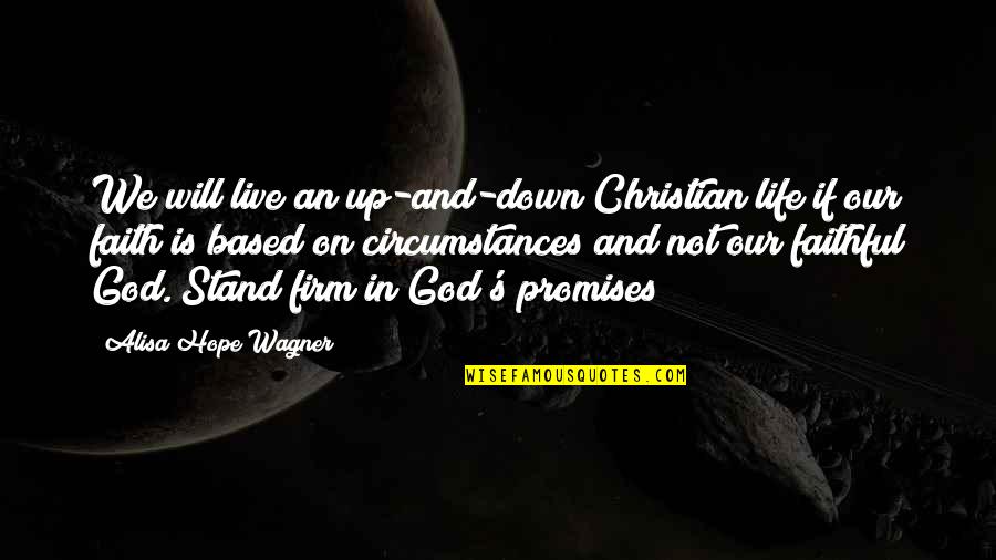 Circumstances And God Quotes By Alisa Hope Wagner: We will live an up-and-down Christian life if