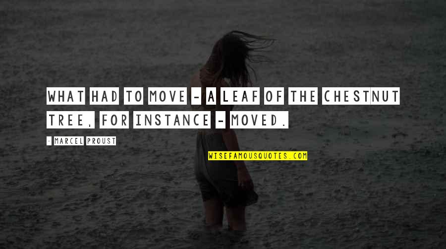 Cirkle Quotes By Marcel Proust: What had to move - a leaf of