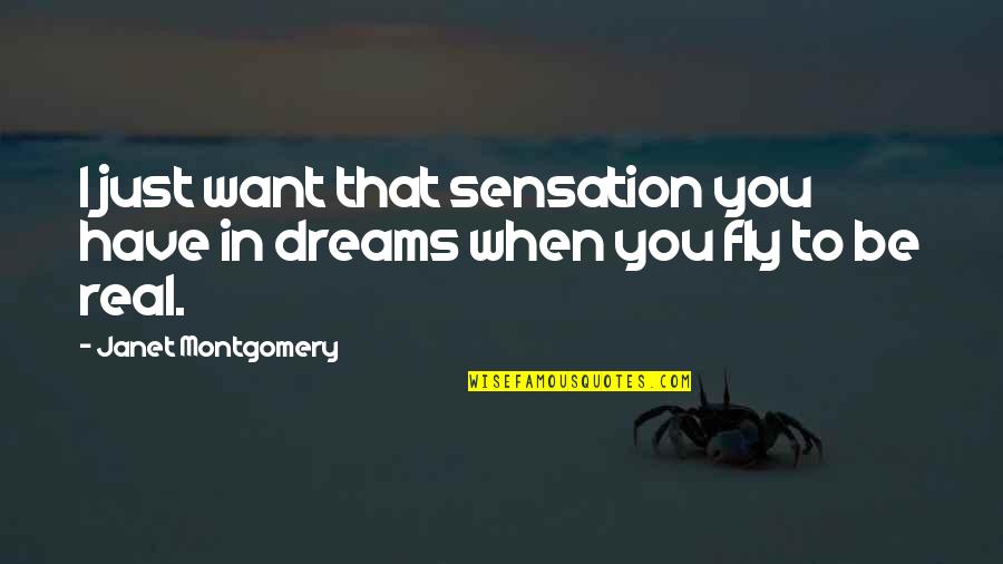 Cirri Quotes By Janet Montgomery: I just want that sensation you have in Cirri Quotes By Janet Montgomery: I just want that sensation you have in