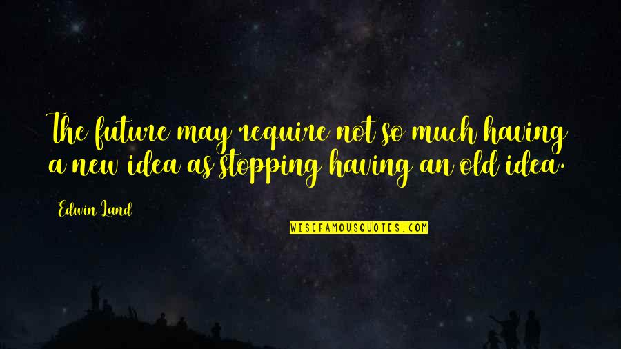 Citarella Bridgehampton Quotes By Edwin Land: The future may require not so much having