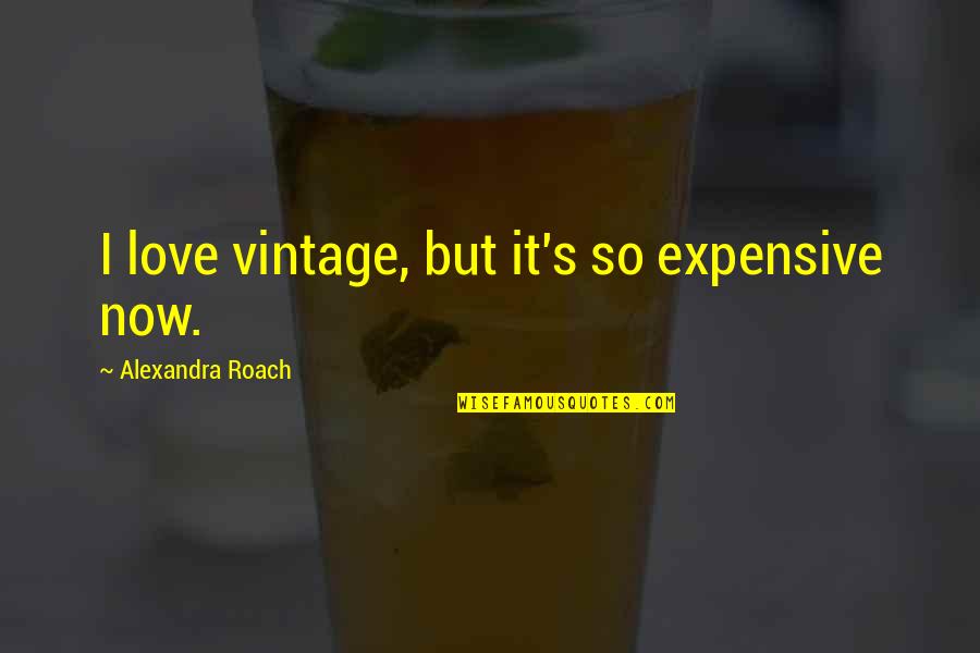 Citation Direct Quotes By Alexandra Roach: I love vintage, but it's so expensive now.