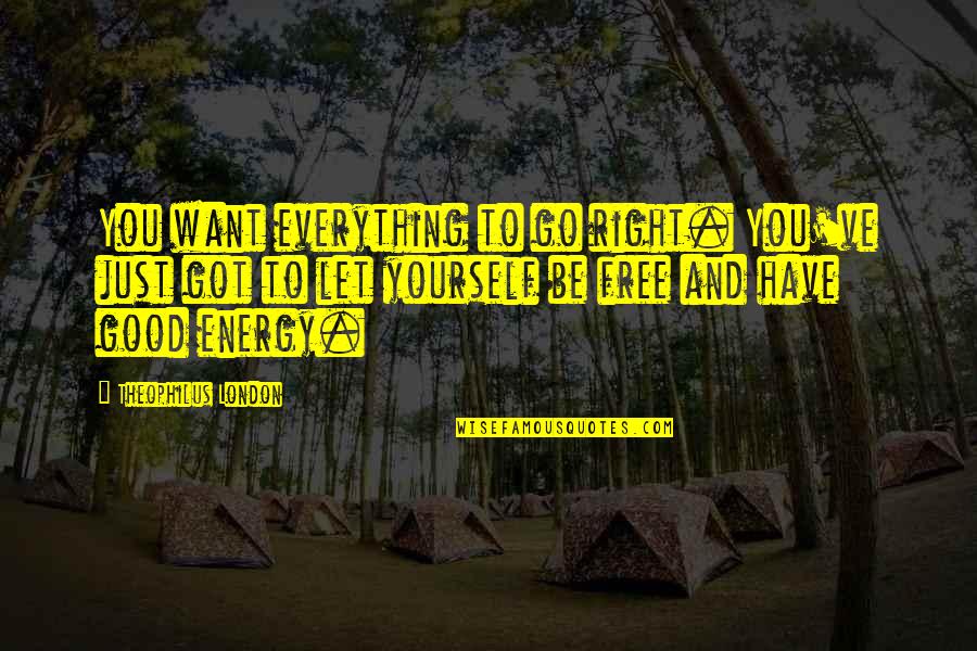 Citations Quotes By Theophilus London: You want everything to go right. You've just