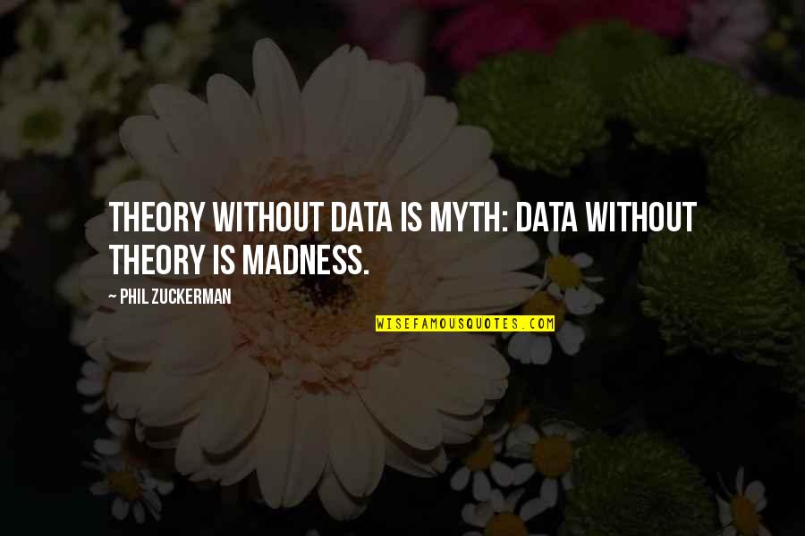 Cititoarea Quotes By Phil Zuckerman: Theory without data is myth: data without theory