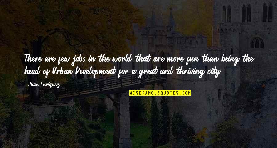 City Development Quotes By Juan Enriquez: There are few jobs in the world that City Development Quotes By Juan Enriquez: There are few jobs in the world that