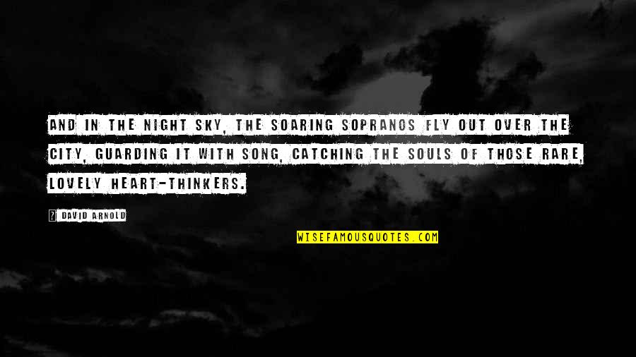 City Night Sky Quotes By David Arnold: And in the night sky, the soaring sopranos