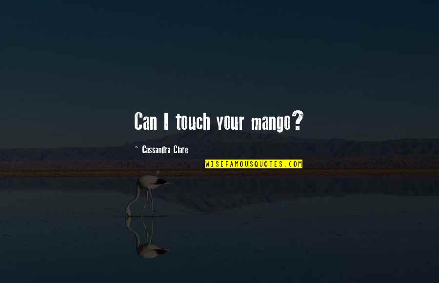 City Of Bones Quotes By Cassandra Clare: Can I touch your mango?