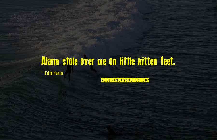 Ciufolini Quotes By Faith Hunter: Alarm stole over me on little kitten feet.