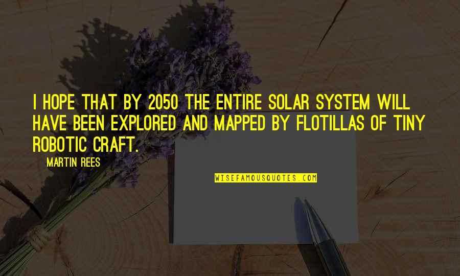 Civilization That Came Quotes By Martin Rees: I hope that by 2050 the entire solar Civilization That Came Quotes By Martin Rees: I hope that by 2050 the entire solar