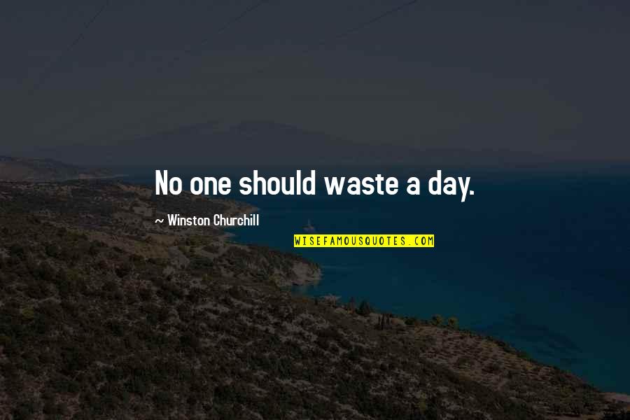 Ckeditor Adds Quotes By Winston Churchill: No one should waste a day.