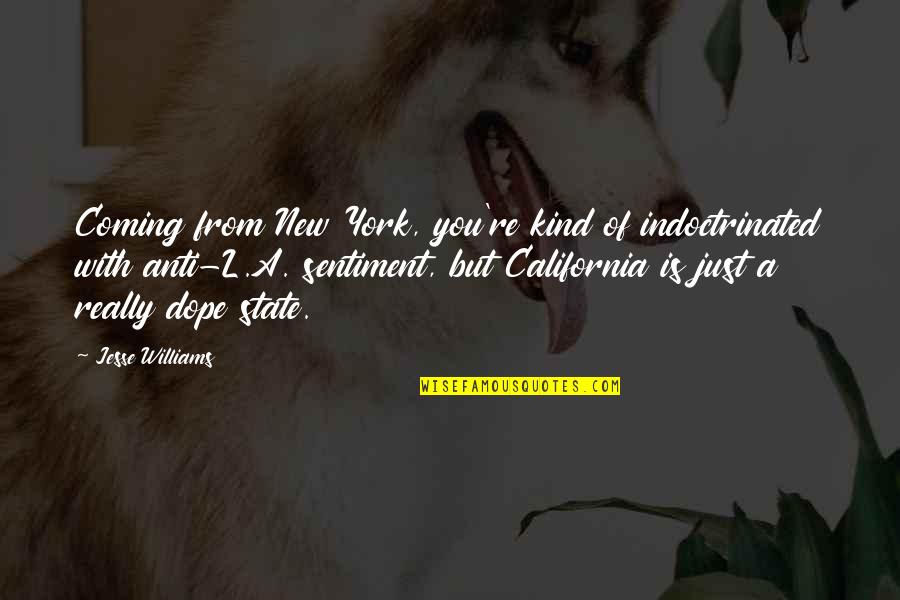 Clabeaux Optical West Quotes By Jesse Williams: Coming from New York, you're kind of indoctrinated Clabeaux Optical West Quotes By Jesse Williams: Coming from New York, you're kind of indoctrinated