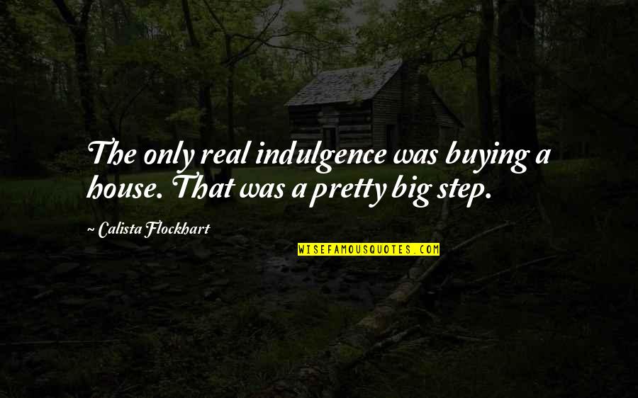 Clacking Noise Quotes By Calista Flockhart: The only real indulgence was buying a house.