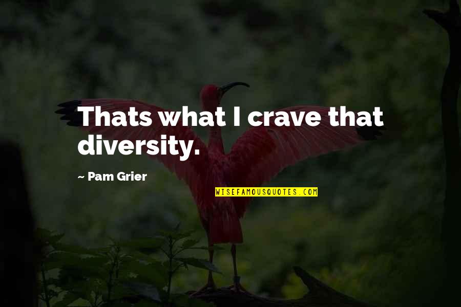 Claire Greaney Quotes By Pam Grier: Thats what I crave that diversity.