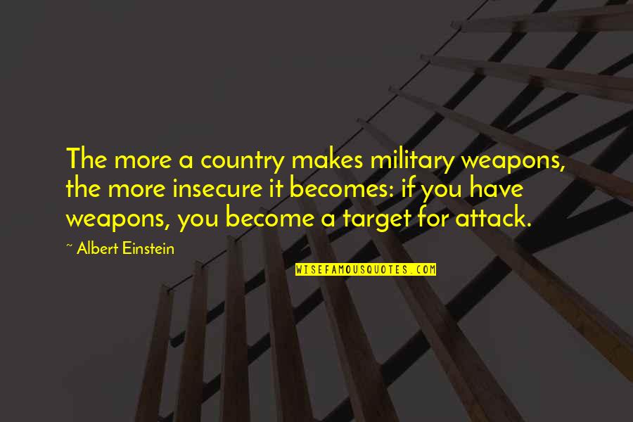 Claire Keegan Quotes By Albert Einstein: The more a country makes military weapons, the