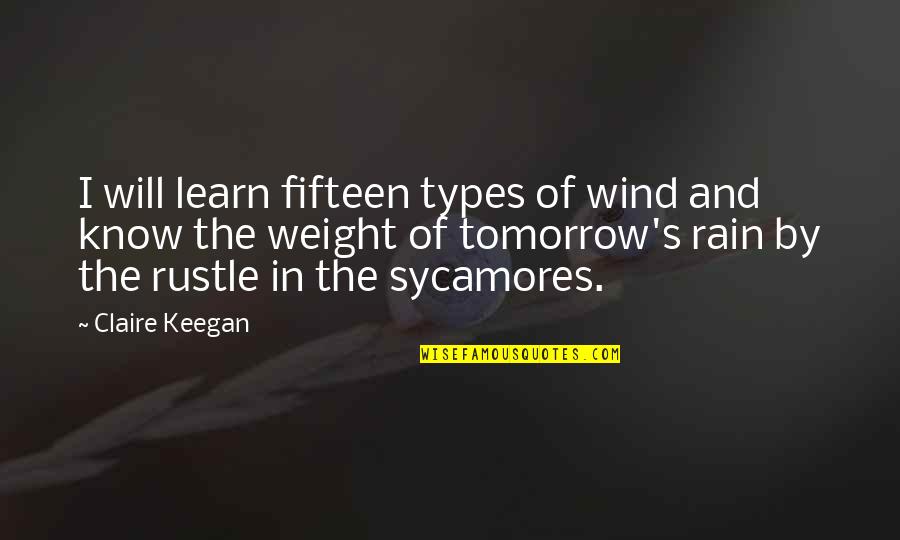 Claire's Quotes By Claire Keegan: I will learn fifteen types of wind and