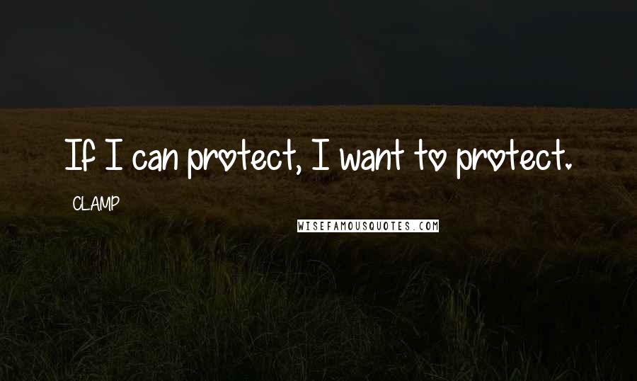 CLAMP quotes: If I can protect, I want to protect.