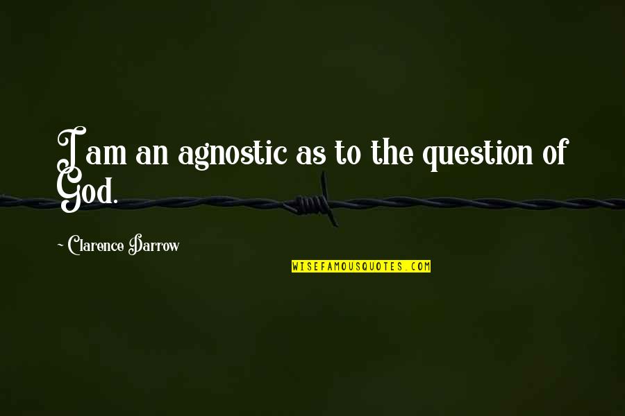 Clarence Darrow Quotes By Clarence Darrow: I am an agnostic as to the question