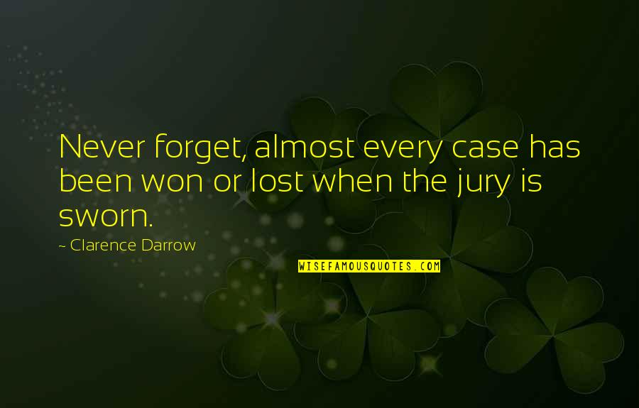 Clarence S Darrow Quotes By Clarence Darrow: Never forget, almost every case has been won