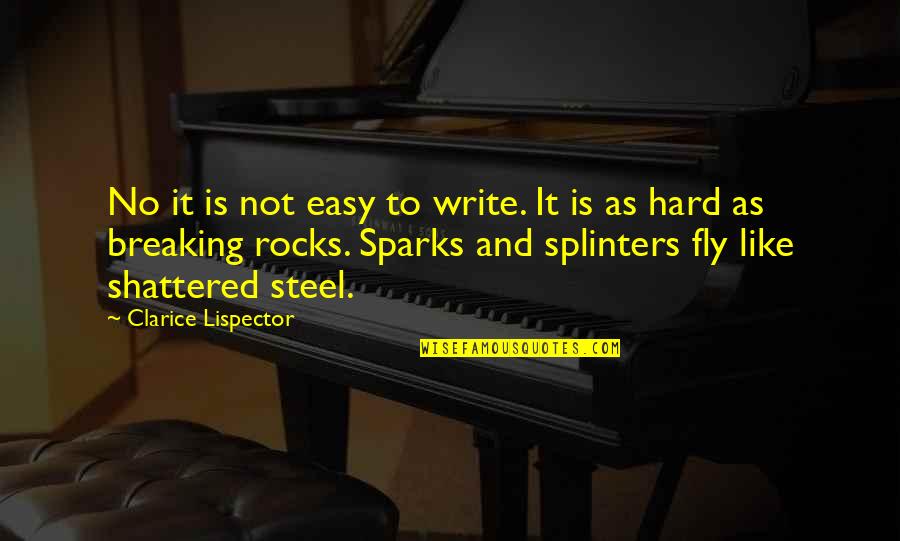 Clarice Quotes By Clarice Lispector: No it is not easy to write. It