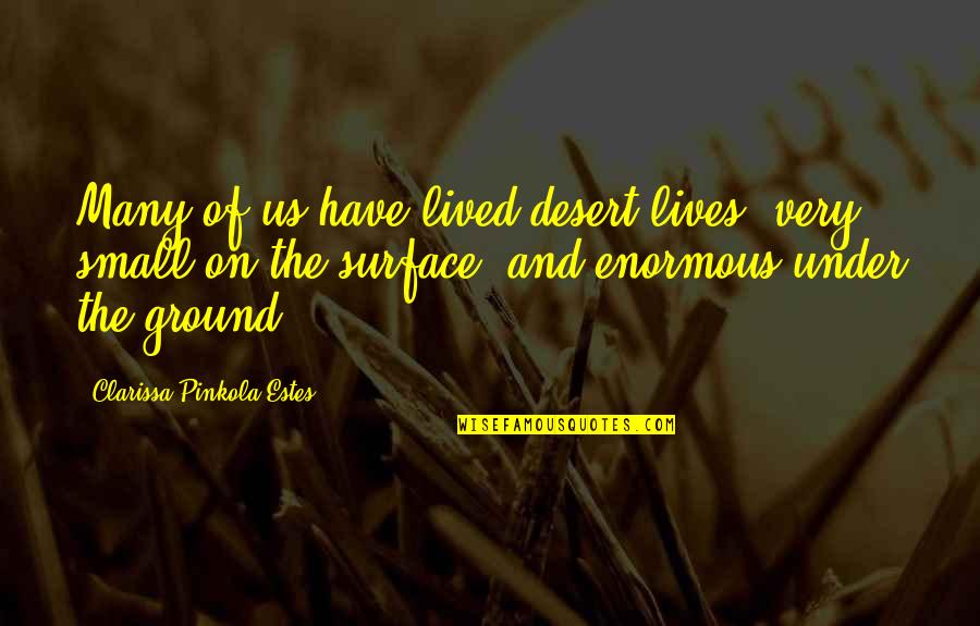 Clarissa Estes Quotes By Clarissa Pinkola Estes: Many of us have lived desert lives: very