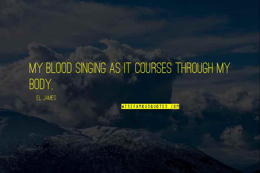 Clarisse Fahrenheit Quotes By E.L. James: My blood singing as it courses through my