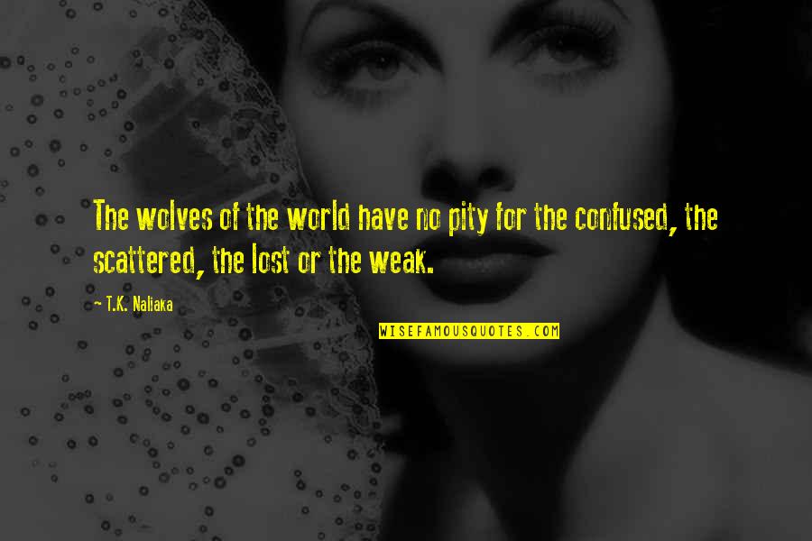 Clarity And Understanding Quotes By T.K. Naliaka: The wolves of the world have no pity Clarity And Understanding Quotes By T.K. Naliaka: The wolves of the world have no pity