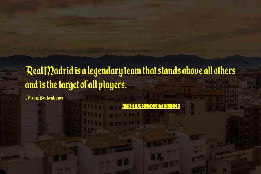 Clark Gable Romantic Quotes By Franz Beckenbauer: Real Madrid is a legendary team that stands