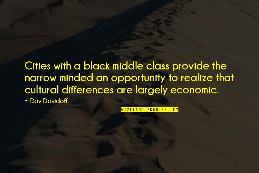 Class Differences Quotes By Dov Davidoff: Cities with a black middle class provide the
