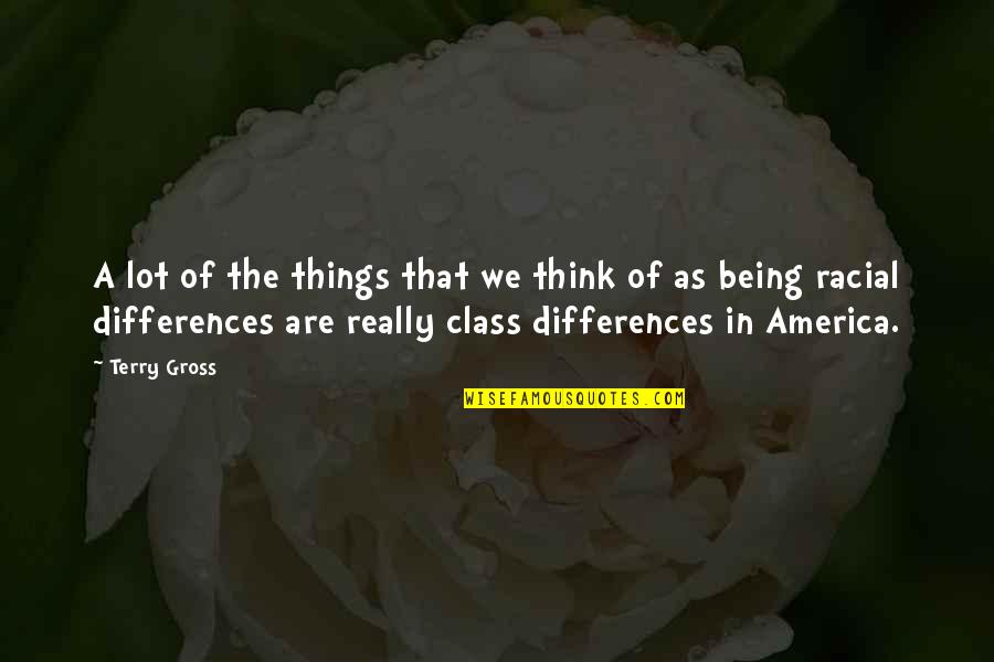 Class Differences Quotes By Terry Gross: A lot of the things that we think