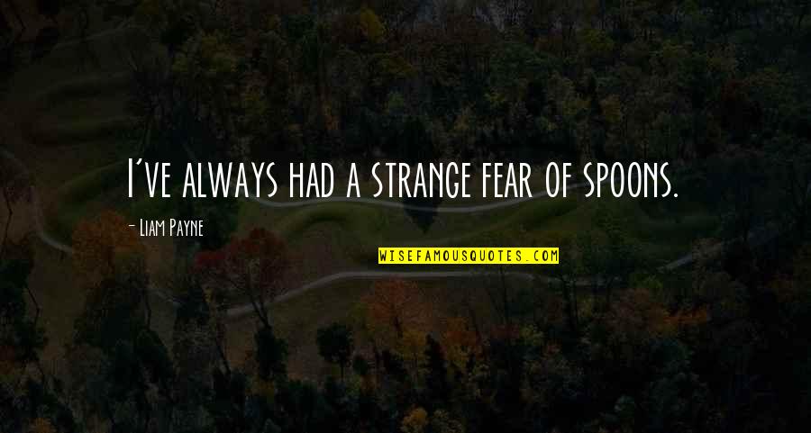 Classic Inbetweeners Quotes By Liam Payne: I've always had a strange fear of spoons. Classic Inbetweeners Quotes By Liam Payne: I've always had a strange fear of spoons.